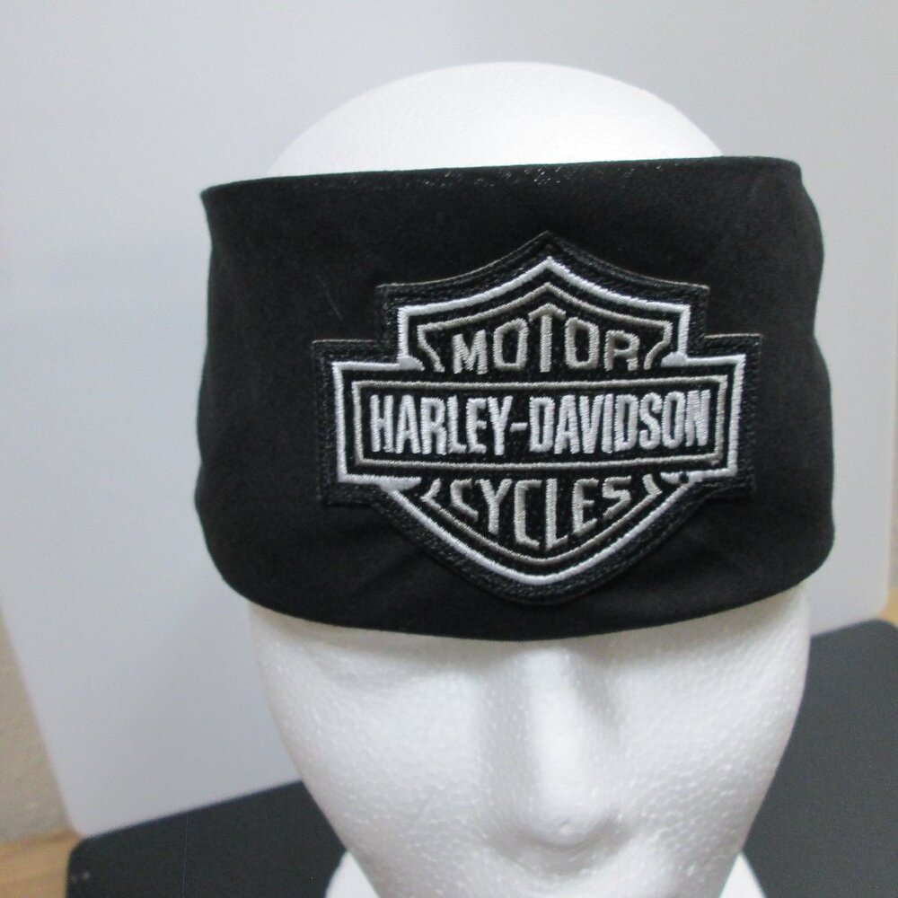 Men Classy Biker Riding bandana Sleek,sexy! Harley Davidson Black & white Patch